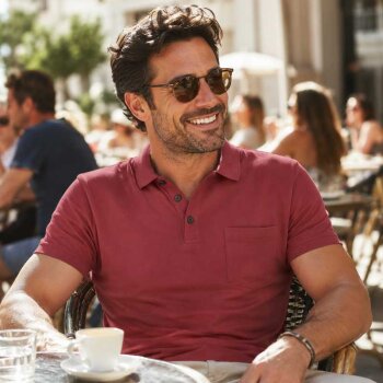 Quick-dry MODERN FIT (M)ARVELIS avec col en tricot - MODERN FIT fonctionnel avec poche poitrine mi-longue