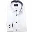 MARVELIS Hemd BODY FIT uni langarm mit Kontrast