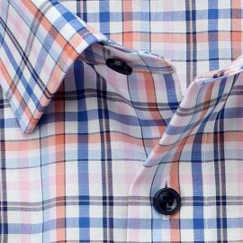 MARVELIS Hemd MODERN FIT fondkaro halbarm