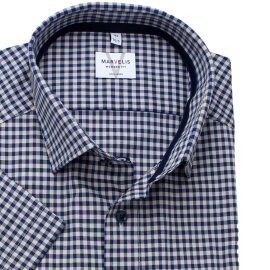 MARVELIS chemise pour homme MODERN FIT carreau à manches courtes