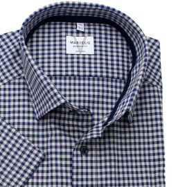 MARVELIS MODERN FIT a cuadro camisa para hombres mangas cortas