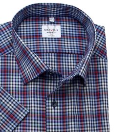 MARVELIS Hemd MODERN FIT MAXI karo halbarm