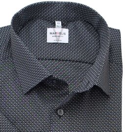 MARVELIS MODERN FIT a print camisa para hombres mangas cortas