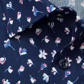 MARVELIS BODY FIT elegante impreso camisa para hombres mangas cortas