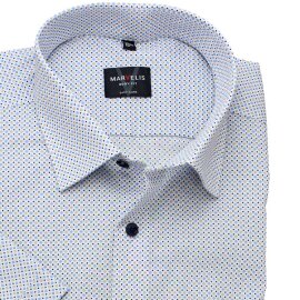 MARVELIS BODY FIT elegante impreso camisa para hombres mangas cortas