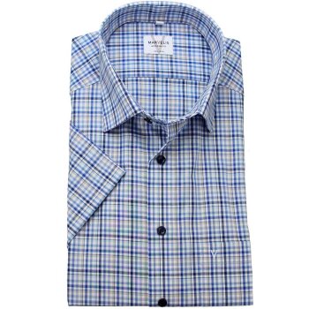 MARVELIS chemise pour homme MODERN FIT carreau à manches courtes