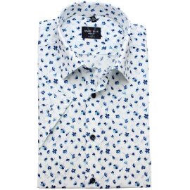 MARVELIS BODY FIT elegante impreso camisa para hombres mangas cortas