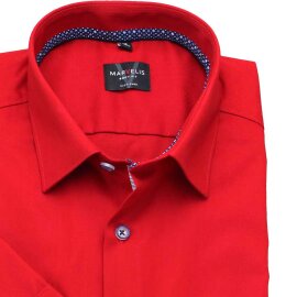 MARVELIS chemise pour homme BODY FIT uni à manches courtes