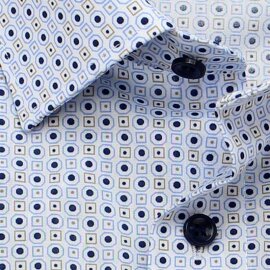 MARVELIS Hemd MODERN FIT modischer Druck halbarm