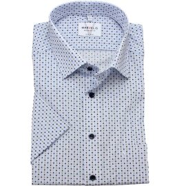 MARVELIS Hemd MODERN FIT modischer Druck halbarm