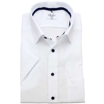 MARVELIS chemise pour homme MODERN FIT fil a fil à manches courtes