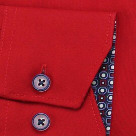 MARVELIS Hemd MODERN FIT uni langarm kontrast