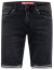 Pantalones cortos Rusty Neal para hombre, bermudas, vaqueros, pantalones cortos, pantalones cortos vaqueros elásticos, color antracita, negro lavado