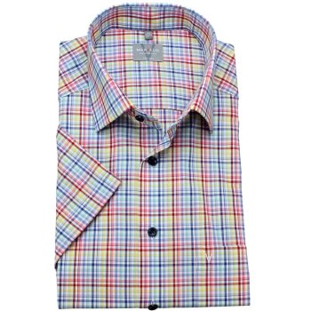 MARVELIS Hemd COMFORT FIT Fondkaro halbarm