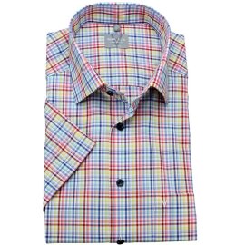MARVELIS Hemd COMFORT FIT Fondkaro halbarm