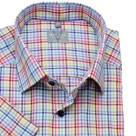 MARVELIS Hemd COMFORT FIT Fondkaro halbarm