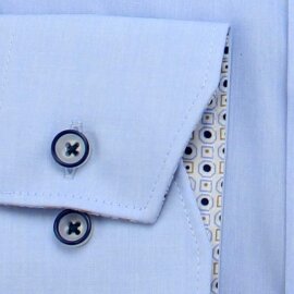 MARVELIS Hemd MODERN FIT uni langarm kontrast