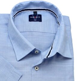 MARVELIS Chambray camisa para hombres CASUAL mangas cortas