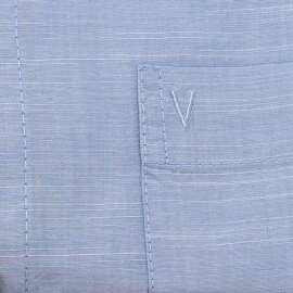 MARVELIS Chambray camisa para hombres CASUAL mangas cortas