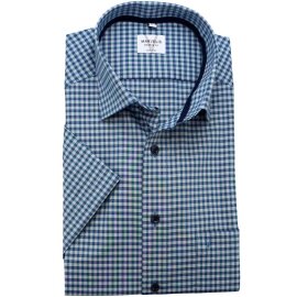 MARVELIS Hemd MODERN FIT MAXI karo halbarm