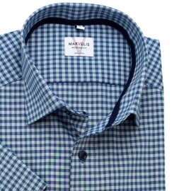MARVELIS MODERN FIT a cuadro camisa para hombres mangas cortas