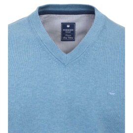 Punto de los hombres, con cuello en V, marca REDMOND, algodón puro