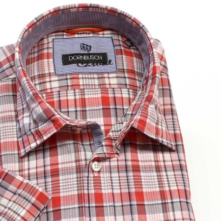 DORNBUSCH Men`s Shirt slim fit checks short sleeve (011451-45)