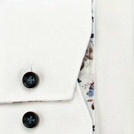 MARVELIS Hemd COMFORT FIT uni langarm mit Kontrast