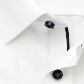 MARVELIS Hemd COMFORT FIT uni langarm mit Kontrast