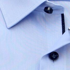 MARVELIS Hemd COMFORT FIT uni langarm mit Kontrast