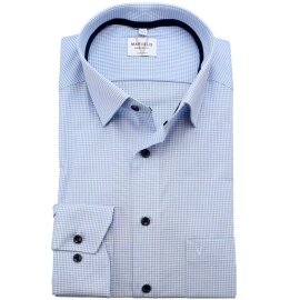 MARVELIS Hemd MODERN FIT Vichykaro langarm
