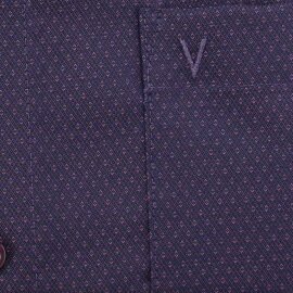 MARVELIS Hemd MODERN FIT diamant Jacquard structure langarm