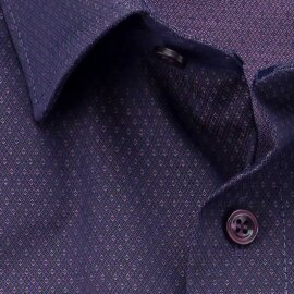 MARVELIS Hemd MODERN FIT diamant Jacquard structure langarm