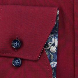MARVELIS Hemd MODERN FIT uni langarm kontrast