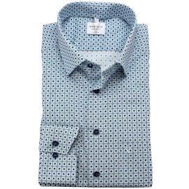 MARVELIS Hemd MODERN FIT modischer statement Druck langarm