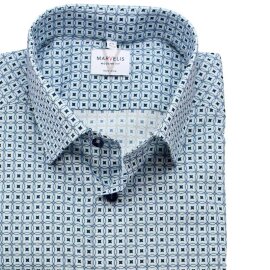 MARVELIS Hemd MODERN FIT modischer statement Druck langarm