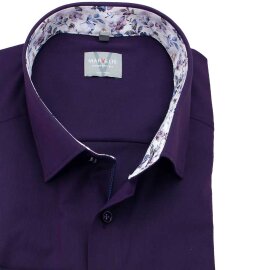 MARVELIS Hemd COMFORT FIT edel chambray langarm mit kontrast