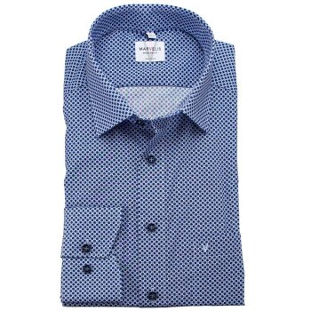 MARVELIS Hemd MODERN FIT modischer statement Druck langarm
