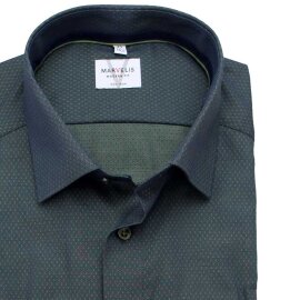 MARVELIS Hemd MODERN FIT diamant Jacquard structure langarm