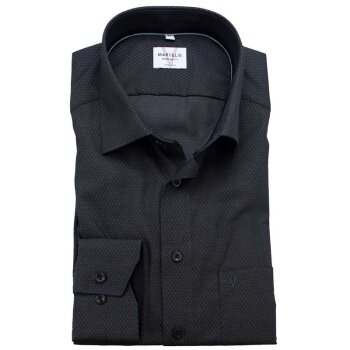 MARVELIS Hemd MODERN FIT diamant Jacquard structure langarm