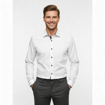 OLYMP No SIX super slim Uni camisa para hombres mangas largas - contrastar