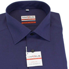 MARVELIS chemise pour homme MODERN FIT Chambray à manches longue (4704-64-83)