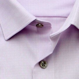 MARVELIS Hemd COMFORT FIT Diamant Jacquard 3D Structure langarm