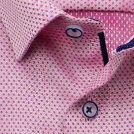 MARVELIS Hemd COMFORT FIT Diamant Jacquard 3D Structure langarm