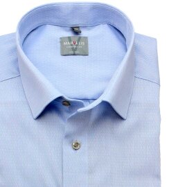 MARVELIS Hemd COMFORT FIT Diamant Jacquard 3D Structure langarm