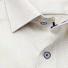 MARVELIS Hemd COMFORT FIT Diamant Jacquard 3D Structure langarm