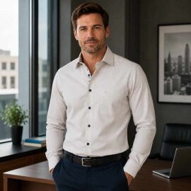 MARVELIS Hemd COMFORT FIT fil a fil langarm