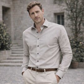 MARVELIS Hemd MODERN FIT Fil a Fil Langarm