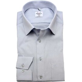 MARVELIS Hemd MODERN FIT diamant Jacquard structure langarm