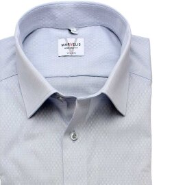 MARVELIS Hemd MODERN FIT diamant Jacquard structure langarm